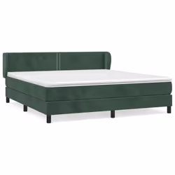 Giroletto a Molle con Materasso Verde Scuro 180x200 cm Vellutocod mxl 98121 - Vista aggiuntiva 2