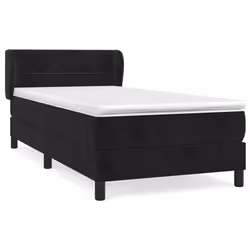 Giroletto a Molle con Materasso Nero 90x200 cm in Vellutocod mxl 122039 - Vista aggiuntiva 2