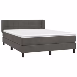 Giroletto a Molle con Materasso Grigio Scuro 140x200 cm Vellutocod mxl 74110 - Vista aggiuntiva 3