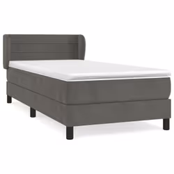 Giroletto a Molle con Materasso Grigio Scuro 100x200 cm Vellutocod mxl 122047 - Vista aggiuntiva 2