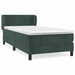 Giroletto a Molle con Materasso Verde Scuro 100x200 cm Vellutocod mxl 98128 - Vista aggiuntiva 2