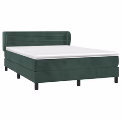 Giroletto a Molle con Materasso Verde Scuro 140x190 cm Vellutocod mxl 98129 - Vista aggiuntiva 3