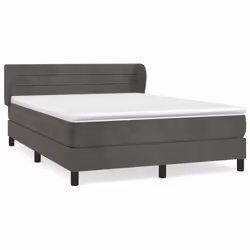 Giroletto a Molle con Materasso Grigio Scuro 180x200 cm Vellutocod mxl 92443 - Vista aggiuntiva 2
