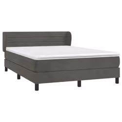 Giroletto a Molle con Materasso Grigio Scuro 180x200 cm Vellutocod mxl 92443 - Vista aggiuntiva 3