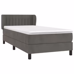 Giroletto a Molle con Materasso Grigio Scuro 90x190 cm Vellutocod mxl 98137 - Vista aggiuntiva 3