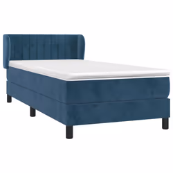 Giroletto a Molle con Materasso Blu Scuro 100x200 cm in Vellutocod mxl 98135 - Vista aggiuntiva 3