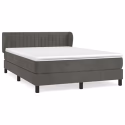 Giroletto a Molle con Materasso Grigio Scuro 140x190 cm Vellutocod mxl 74119 - Vista aggiuntiva 2