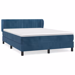 Giroletto a Molle con Materasso Blu Scuro 140x190 cm in Vellutocod mxl 122052 - Vista aggiuntiva 2