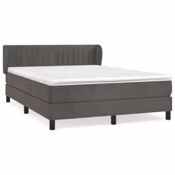 Giroletto a Molle con Materasso Grigio Scuro 140x200 cm Vellutocod mxl 98133 - Vista aggiuntiva 2