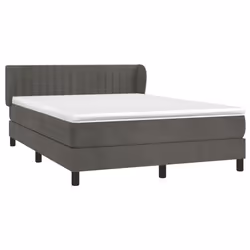 Giroletto a Molle con Materasso Grigio Scuro 140x200 cm Vellutocod mxl 98133 - Vista aggiuntiva 3
