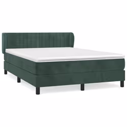 Giroletto a Molle con Materasso Verde Scuro 140x200 cm Vellutocod mxl 98134 - Vista aggiuntiva 2