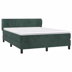 Giroletto a Molle con Materasso Verde Scuro 140x200 cm Vellutocod mxl 98134 - Vista aggiuntiva 3