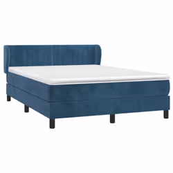 Giroletto a Molle con Materasso Blu Scuro 140x200 cm in Vellutocod mxl 74122 - Vista aggiuntiva 3