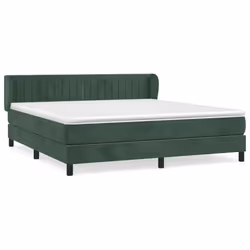 Giroletto a Molle con Materasso Verde Scuro 160x200 cm Vellutocod mxl 74121 - Vista aggiuntiva 2