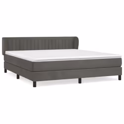 Giroletto a Molle con Materasso Grigio Scuro 180x200 cm Vellutocod mxl 122054 - Vista aggiuntiva 2