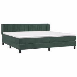 Giroletto a Molle con Materasso Verde Scuro 200x200 cm Vellutocod mxl 74125 - Vista aggiuntiva 3