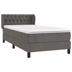Giroletto a Molle con Materasso Grigio Scuro 100x200 cm Vellutocod mxl 98141 - Vista aggiuntiva 3