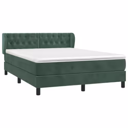 Giroletto a Molle con Materasso Verde Scuro 140x190 cm Vellutocod mxl 122059 - Vista aggiuntiva 3