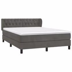 Giroletto a Molle con Materasso Grigio Scuro 140x200 cm Vellutocod mxl 74126 - Vista aggiuntiva 3