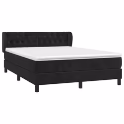 Giroletto a Molle con Materasso Nero 140x200 cm in Vellutocod mxl 98143 - Vista aggiuntiva 3
