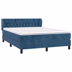 Giroletto a Molle con Materasso Blu Scuro 140x200 cm in Vellutocod mxl 98144 - Vista aggiuntiva 3