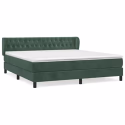 Giroletto a Molle con Materasso Verde Scuro 180x200 cm Vellutocod mxl 74130 - Vista aggiuntiva 2