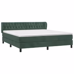 Giroletto a Molle con Materasso Verde Scuro 180x200 cm Vellutocod mxl 74130 - Vista aggiuntiva 3