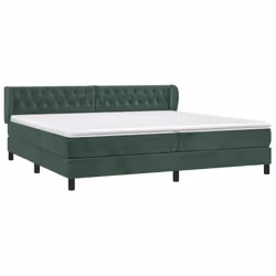 Giroletto a Molle con Materasso Verde Scuro 200x200 cm Vellutocod mxl 98146 - Vista aggiuntiva 3