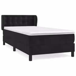 Giroletto a Molle con Materasso Nero 90x190 cm in Velluto cod mxl 98145 - Vista aggiuntiva 2