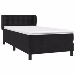 Giroletto a Molle con Materasso Nero 90x200 cm in Vellutocod mxl 98148 - Vista aggiuntiva 3