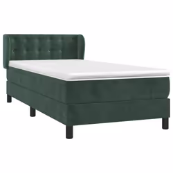 Giroletto a Molle con Materasso Verde Scuro 90x200 cm Vellutocod mxl 74131 - Vista aggiuntiva 3