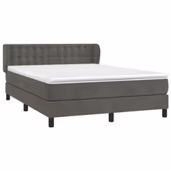 Giroletto a Molle con Materasso Grigio Scuro 140x190 cm Vellutocod mxl 134734 - Vista aggiuntiva 3