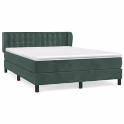 Giroletto a Molle con Materasso Verde Scuro 140x190 cm Vellutocod mxl 98147 - Vista aggiuntiva 2