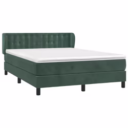 Giroletto a Molle con Materasso Verde Scuro 140x190 cm Vellutocod mxl 98147 - Vista aggiuntiva 3