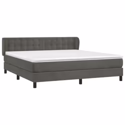 Giroletto a Molle con Materasso Grigio Scuro 180x200 cm Vellutocod mxl 74138 - Vista aggiuntiva 3