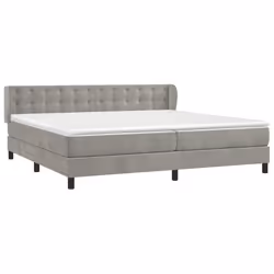 Giroletto a Molle con Materasso Grigio Chiaro 200x200cm Vellutocod mxl 98150 - Vista aggiuntiva 3