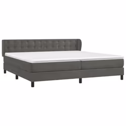 Giroletto a Molle con Materasso Grigio Scuro 200x200 cm Vellutocod mxl 74141 - Vista aggiuntiva 3