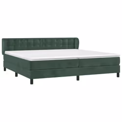 Giroletto a Molle con Materasso Verde Scuro 200x200 cm Vellutocod mxl 122065 - Vista aggiuntiva 3