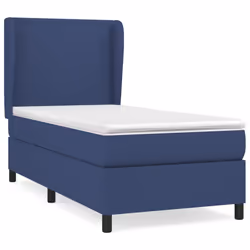 vidaXL Giroletto a Molle con Materasso Blu 80x200 cm inTessuto - Vista aggiuntiva 2