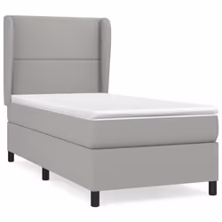 Giroletto a Molle con Materasso Grigio Chiaro100x200 cm Tessutocod mxl 74153 - Vista aggiuntiva 2