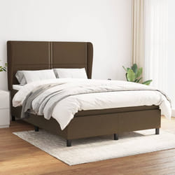 Giroletto a Molle con Materasso Marrone Scuro 140x190cm Tessutocod mxl 74156