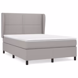 vidaXL Giroletto a Molle con Materasso Grigio Chiaro 140x200cm Tessuto - Vista aggiuntiva 2