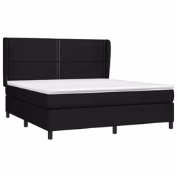 Giroletto a Molle con Materasso Nero 180x200 cm in Tessutocod mxl 122077 - Vista aggiuntiva 3