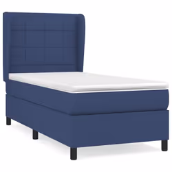 vidaXL Giroletto a Molle con Materasso Blu 80x200 cm inTessuto - Vista aggiuntiva 2