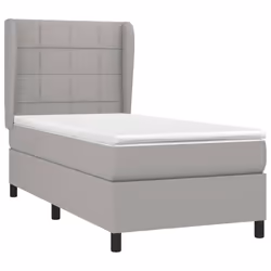 Giroletto a Molle con Materasso Grigio Chiaro 90x190 cm Tessutocod mxl 98164 - Vista aggiuntiva 3