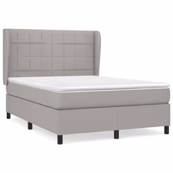 Giroletto a Molle con Materasso Grigio Chiaro 140x190cm Tessutocod mxl 122082 - Vista aggiuntiva 2