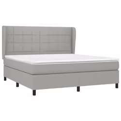 Giroletto a Molle con Materasso Grigio Chiaro180x200 cm Tessutocod mxl 122081 - Vista aggiuntiva 3
