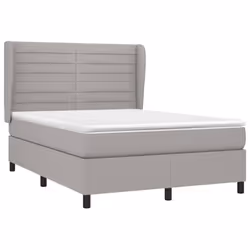 vidaXL Giroletto a Molle con Materasso Grigio Chiaro 140x200cm Tessuto - Vista aggiuntiva 3