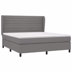 Giroletto a Molle con Materasso Grigio Scuro 180x200 cm Tessutocod mxl 74170 - Vista aggiuntiva 3