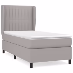 Giroletto a Molle con Materasso Grigio Chiaro 90x190 cm Tessutocod mxl 122093 - Vista aggiuntiva 2